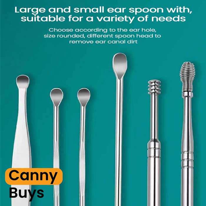 6-Piece Stainless Steel Ear Cleaning Tool Set