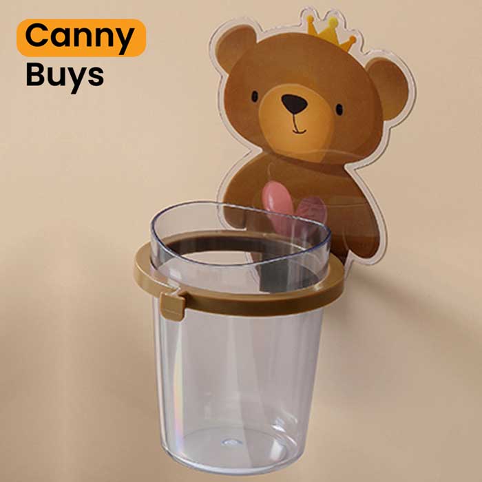 Bear Wall-Mounted Toothbrush Cup in Pakistan - Canny Buys