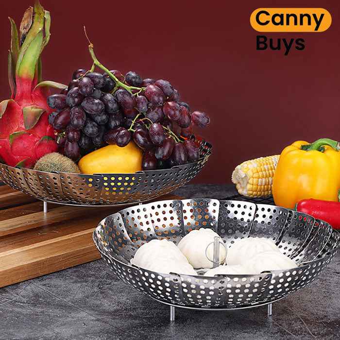 Stainless Steel Foldable Food Steamer Basket