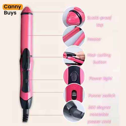 2-in-1 Hair Straightener & Curler