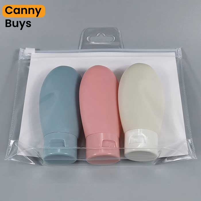 3-Piece Silicone Travel Bottles Set - Canny Buys