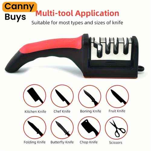 3-in-1 Kitchen Knife and Scissor Sharpener