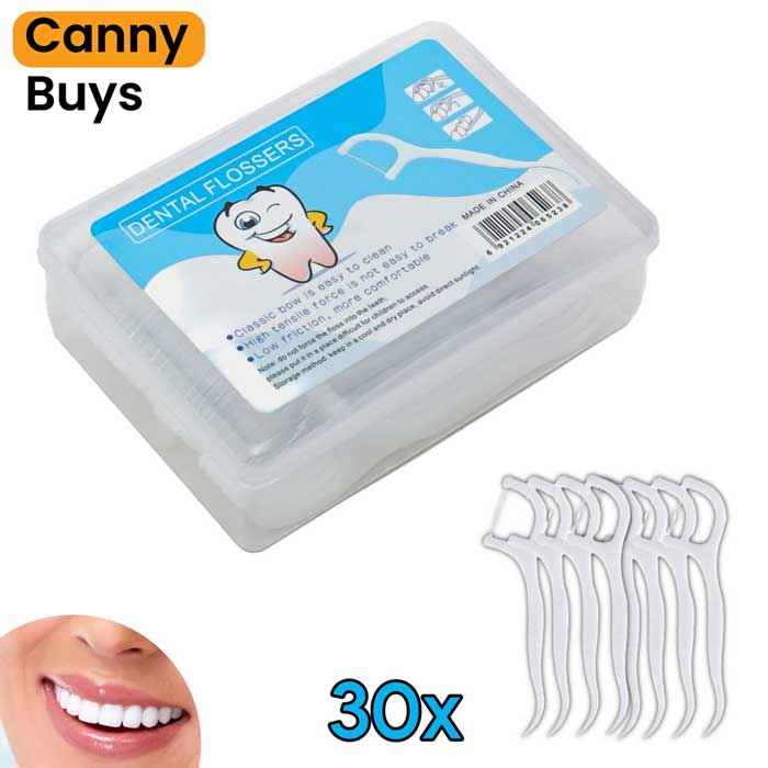 Dental Floss Picks ( 30 Pcs )