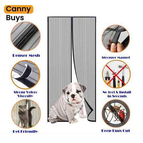 Magnetic Mesh Mosquito Screen Door