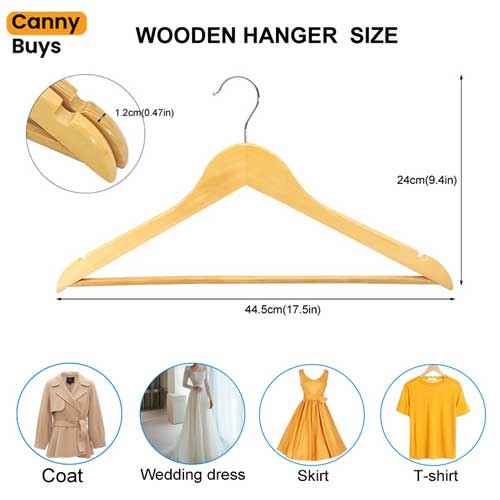 Premium Wooden Clothes Hanger ( Pack of 3 )