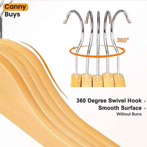 Premium Wooden Clothes Hanger ( Pack of 3 )