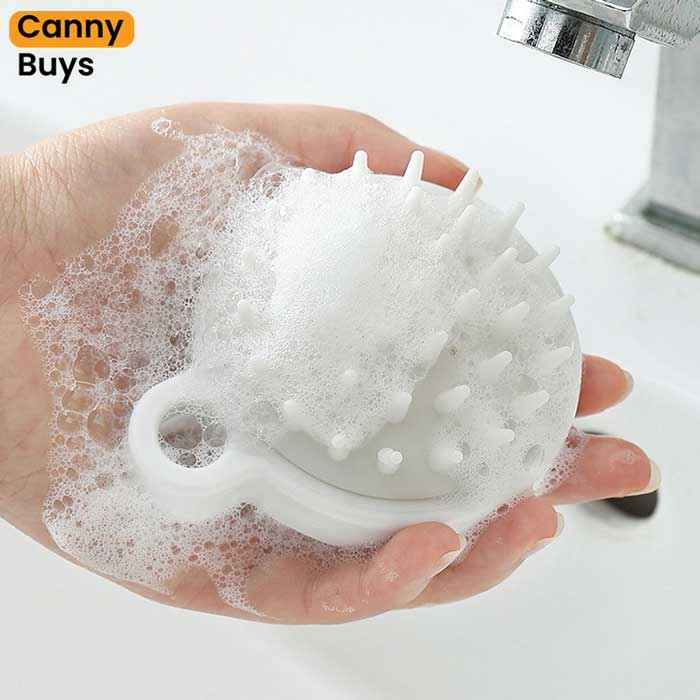 Shampoo Brush & Scalp Scrubber with Silicone Bristles