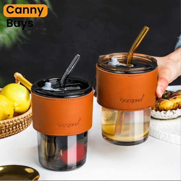 Glass Cup with Straw in Pakistan - Canny Buys