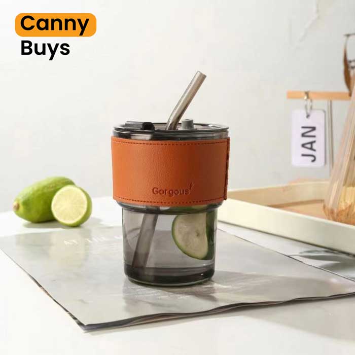 Glass Cup with Straw in Pakistan - Canny Buys