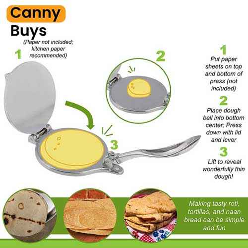 Heavy-Duty Aluminum Roti & Tortilla Press