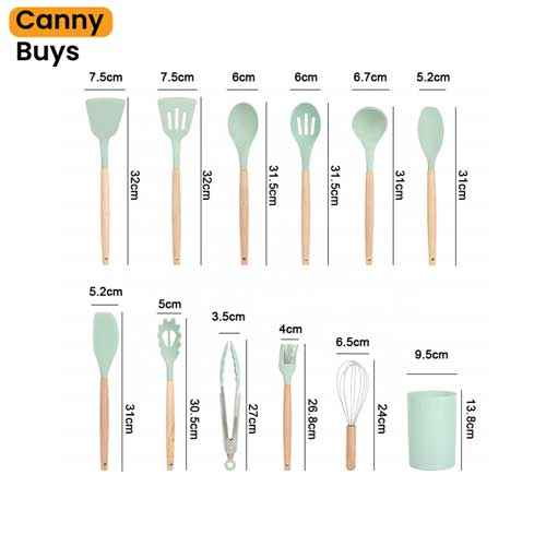 12-Piece Silicone Kitchen Utensil Set