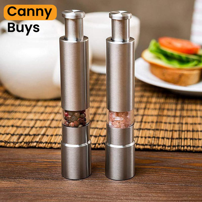 Stainless Steel Mini Pepper & Salt Grinder - Canny Buys