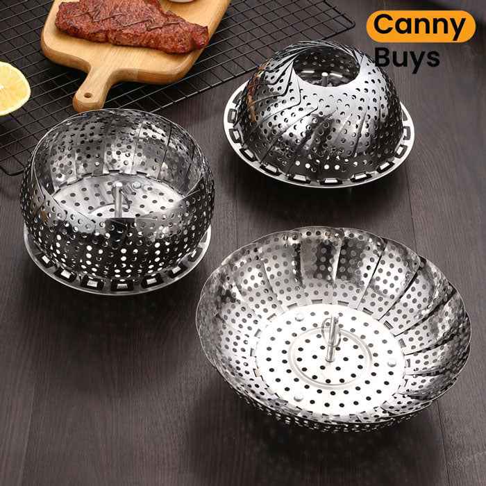 Stainless Steel Foldable Food Steamer Basket