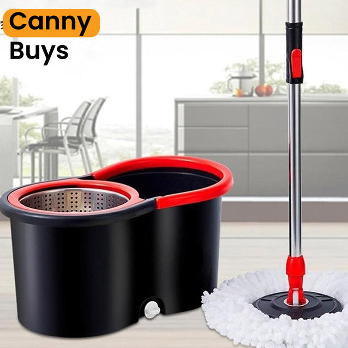 Hands-Free Spin Mop with Steel Dry Bucket - Canny Buys
