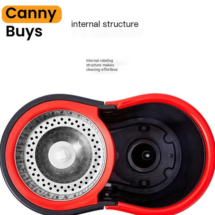 Hands-Free Spin Mop with Steel Dry Bucket - Canny Buys