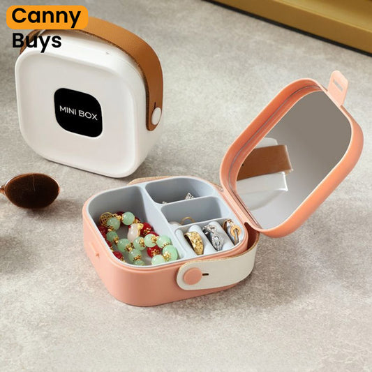 Plastic Jewelry Box With Mirror - Canny Buys