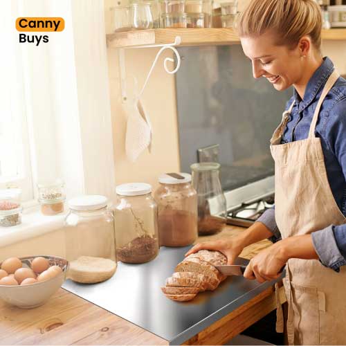 Canny Stainless Steel Cutting Board | Large Size (16 x 19 inches)