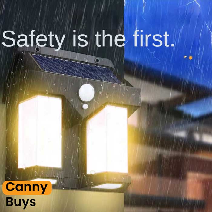 Rechargeable Solar Wall Light with Motion Sensor - Canny Buys