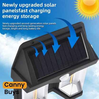 Rechargeable Solar Wall Light with Motion Sensor - Canny Buys