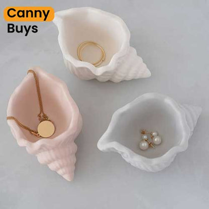 Ceramic Shell Jewelry Dish - Canny Buys