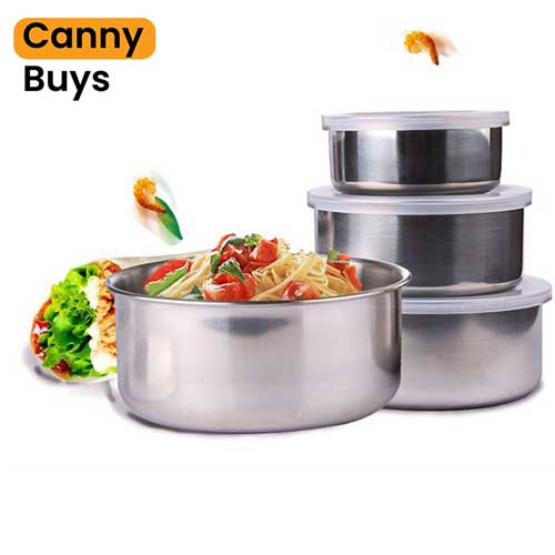 5-Piece Stainless Steel Food Storage Set