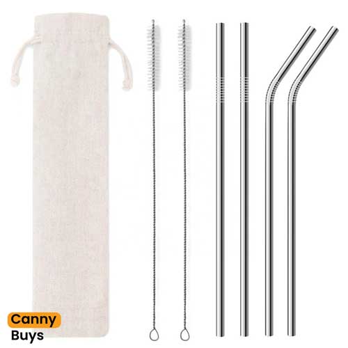 Stainless Steel Reusable Straws - Canny Buys