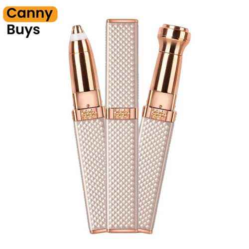 2-in-1 Electric Eyebrow Trimmer & Body Hair Remover with LED Light