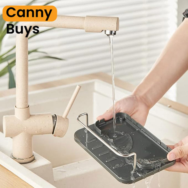 3-in-1 Stainless Steel Soap Dispenser with Sponge Holder - Canny Buys