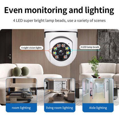 360° Wireless WiFi Light Bulb Camera