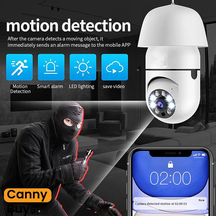 360° Wireless WiFi Light Bulb Camera