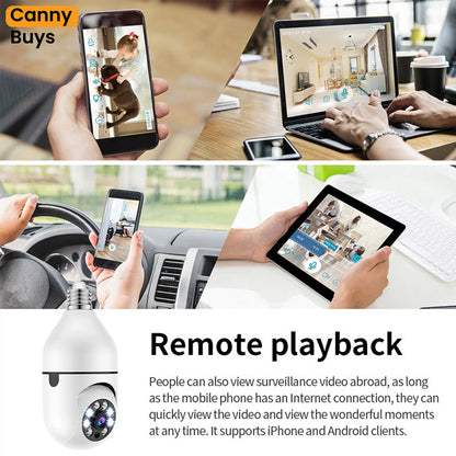 360° Wireless WiFi Light Bulb Camera