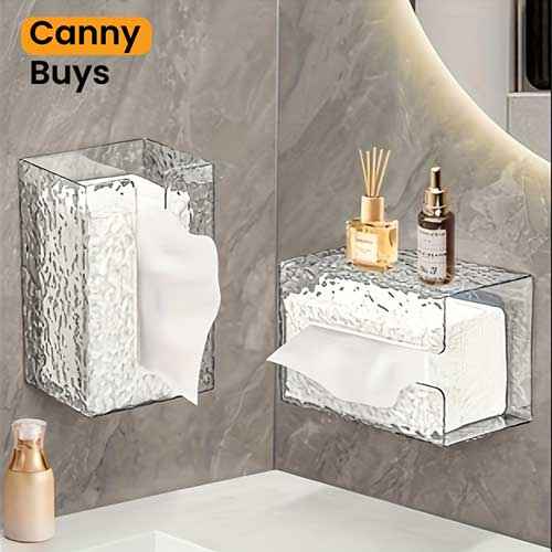 Wall Mounted Acrylic crystal Tissue Box